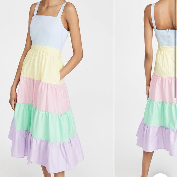 English Factory Colorblock Midi Dress - Picture 1 of 3